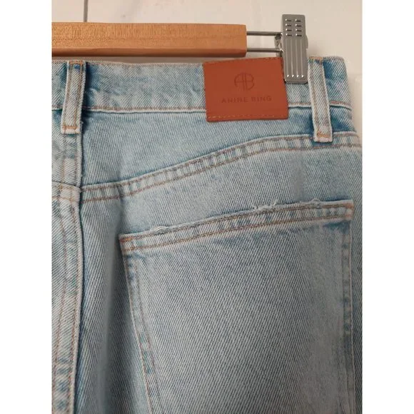 Anine Bing Sonya Jean Destructed Classic Blue, Size 28 (10) - Picture 10 of 10